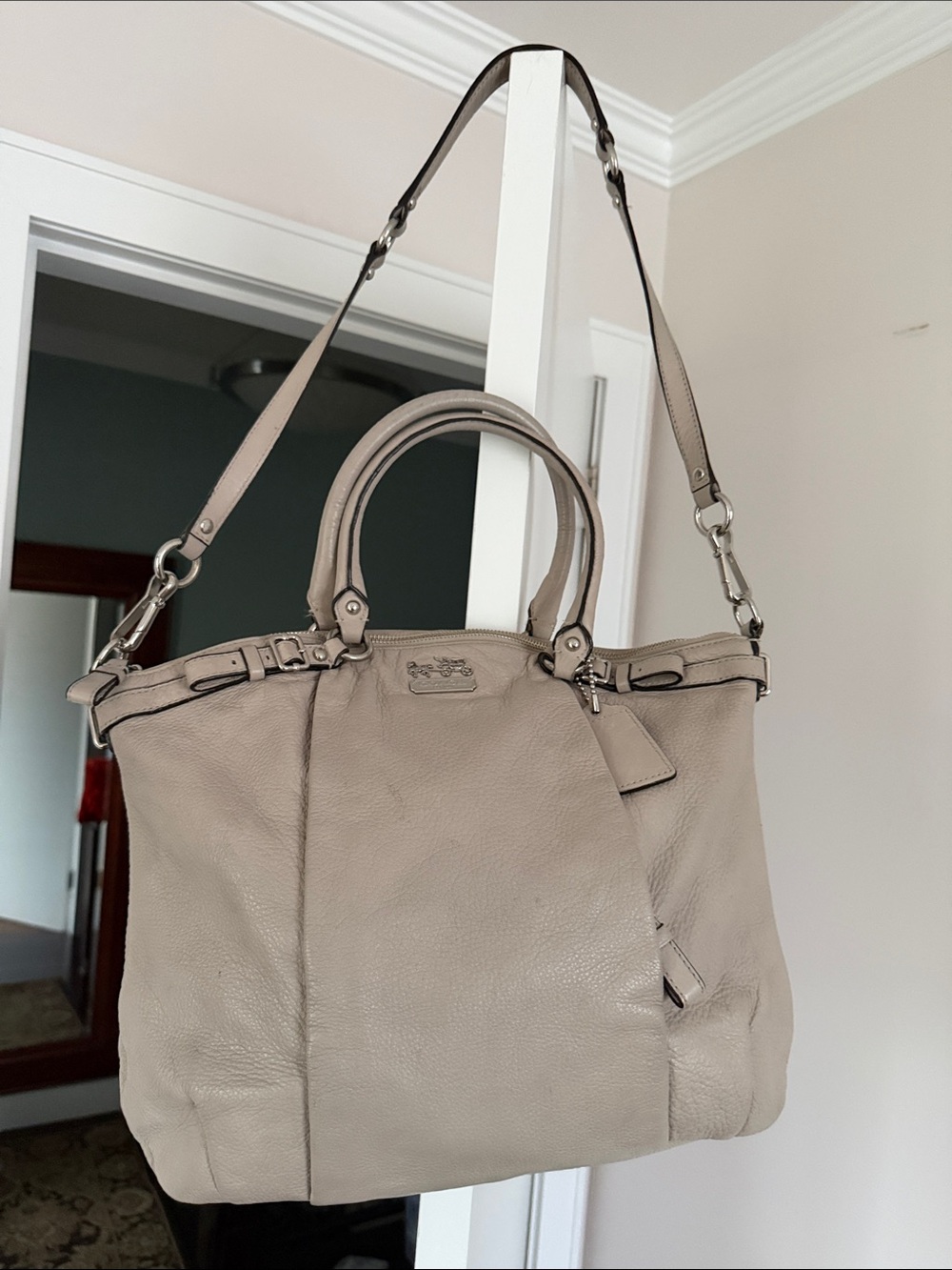 Coach Madison  taupe Buckle Leather Exterior Bags  Handbags H1193-18641